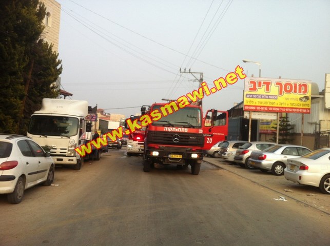  كفرقاسم : اندلاع حريق في احدى المتاجر شرقي البلدة دون وقوع اصابات